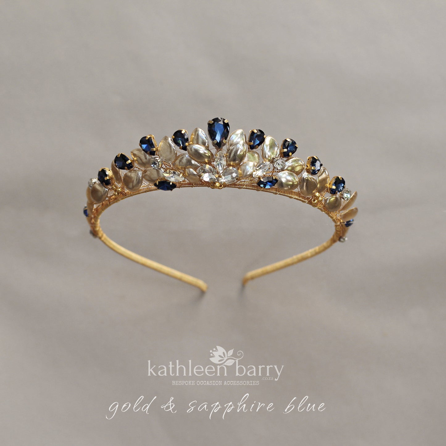 Custom order wedding Tiara style crown Rhinestone and leaf detail for Talisha