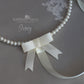 Greek Orthodox Stefana wedding circlet crown set - Glass pearl halo (set of two)
