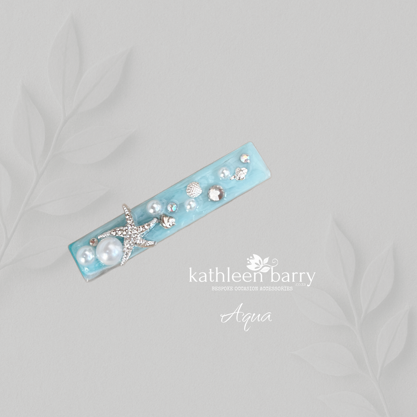 Starfish beach wedding Resin Hair Clip – Custom Color & Finish Options