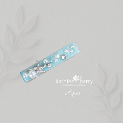 Starfish beach wedding Resin Hair Clip – Custom Color & Finish Options