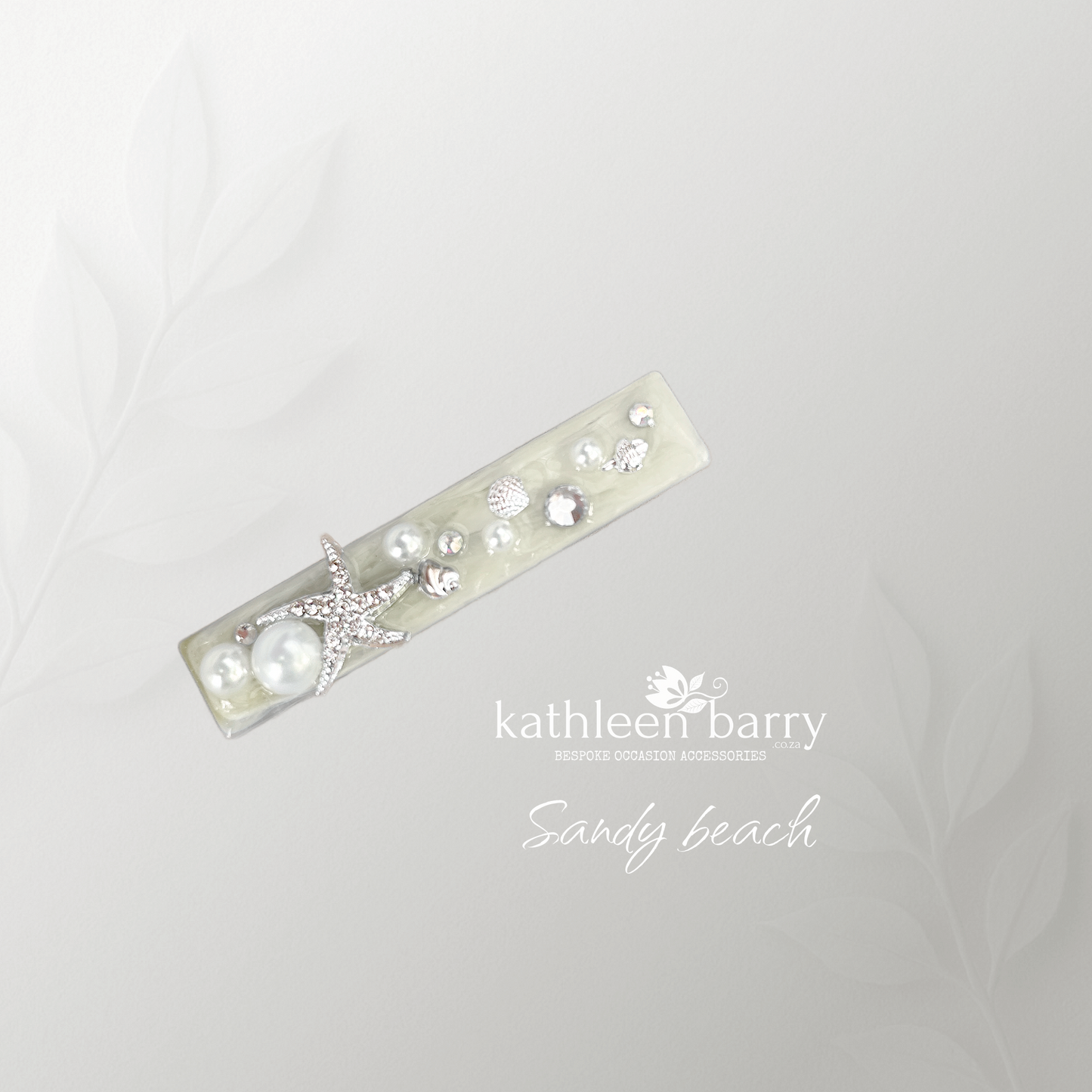 Starfish beach wedding Resin Hair Clip – Custom Color & Finish Options