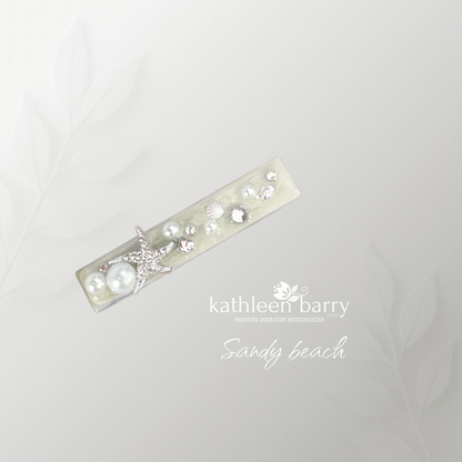 Starfish beach wedding Resin Hair Clip – Custom Color & Finish Options