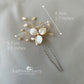 Tiffany flower hair pin - assorted custom colors available