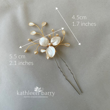Tiffany flower hair pin - assorted custom colors available