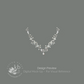 Yolanda statement floral wedding necklace - Available in Silver or gold finish, Clear Rhinestones