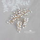 Dainty floral crystal pearl Rhinestone wedding hair comb available milky opal & assorted colors and finishes Gold, silver or rose gold STYLE: Bria