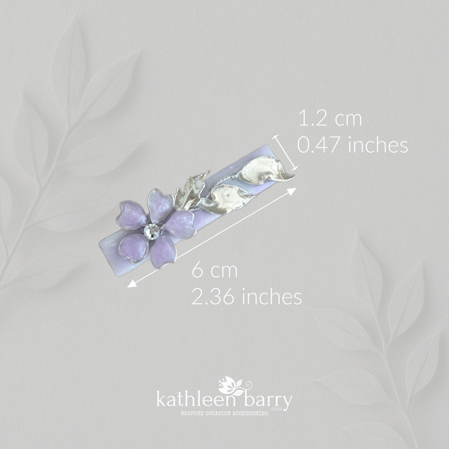 Candice Floral Resin Hair Clip – Custom Color & Finish Options