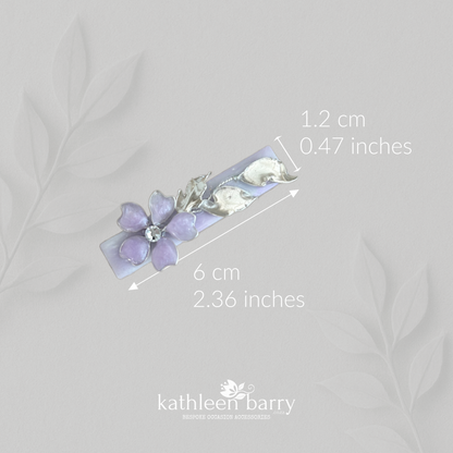 Candice Floral Resin Hair Clip – Custom Color & Finish Options