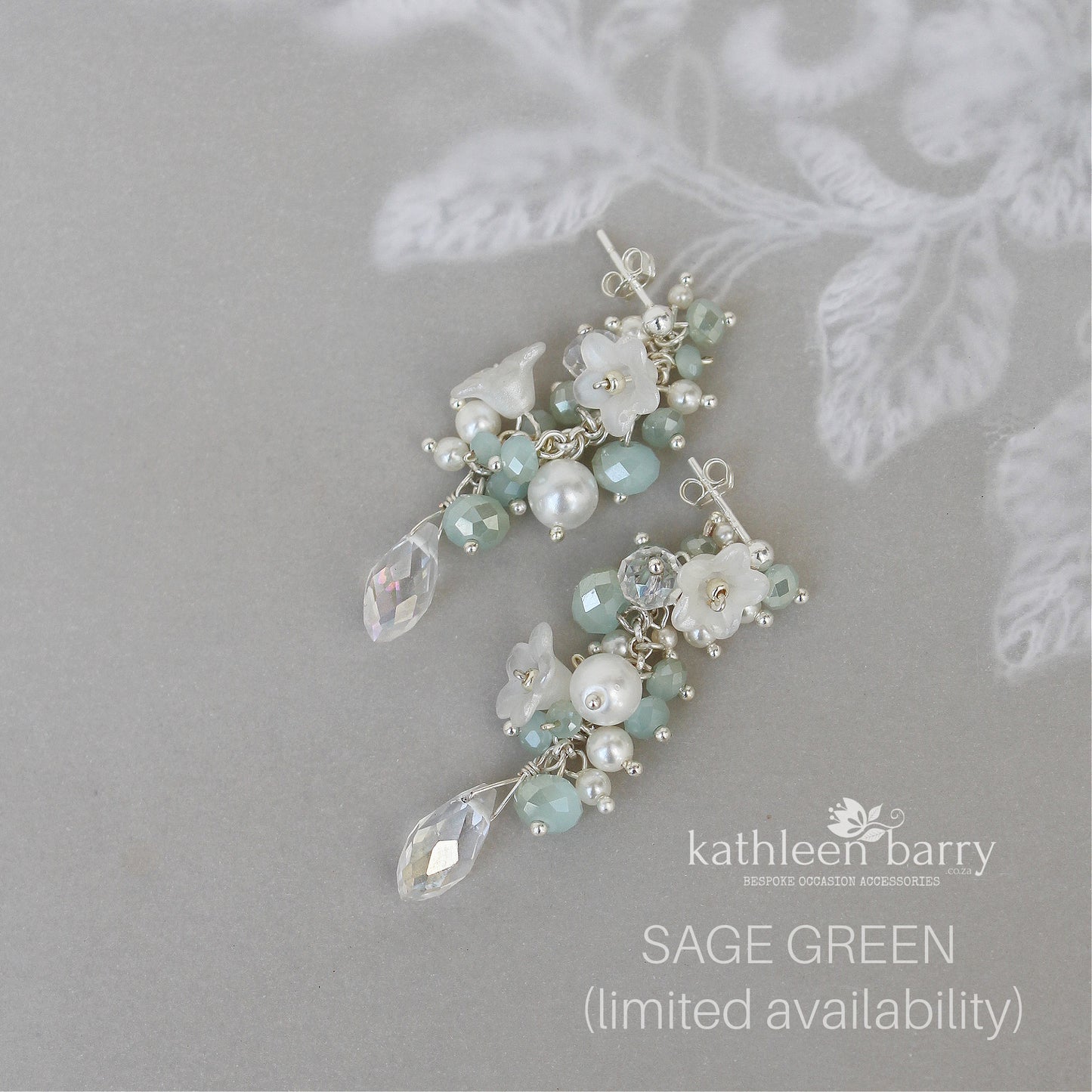 Christine earrings - Blush Pink or Off-white - Rose gold, pale gold or silver