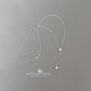 Modern Cubic zirconia pearl drop chain necklace - Sterling silver or Rose gold / gold plated STYLE Carolyn