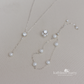 Modern Cubic zirconia pearl chain bracelet - Sterling silver or Rose gold / gold plated STYLE Carolyn