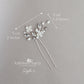 Dainty Bridal Hair Pins – Silver, Gold, or Rose Gold Finish STYLE: Yolanda