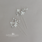 Dainty Bridal Hair Pins – Silver, Gold, or Rose Gold Finish STYLE: Yolanda