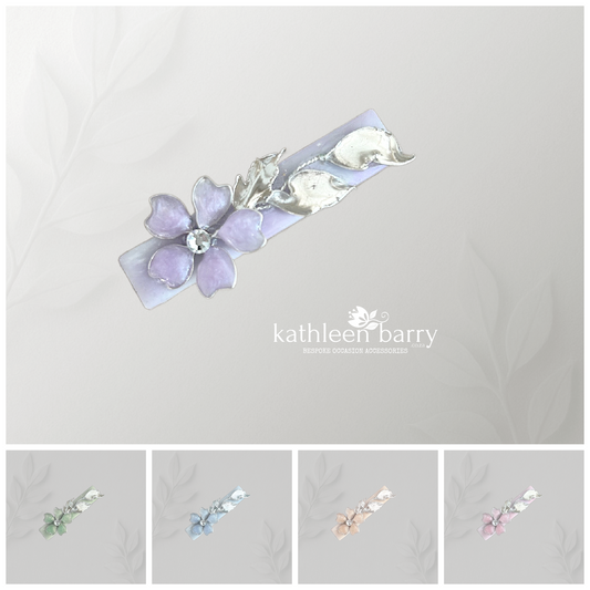 Candice Floral Resin Hair Clip – Custom Color & Finish Options