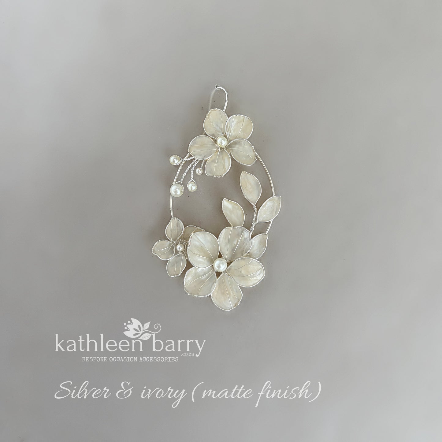 Modern Floral Hoop Earrings – Statement Bridal Wedding Earrings, Lightweight Resin - Custom finishes available