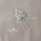 Beach Wedding Hair Pin with Artisan-Crafted Sea Glass Shell, pearls, flowers and leaves - Custom colors to order