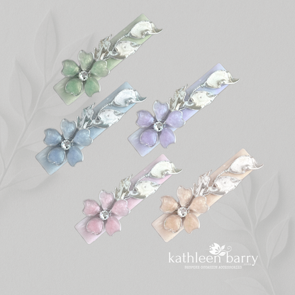 Candice Floral Resin Hair Clip – Custom Color & Finish Options