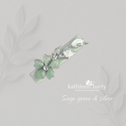 Candice Floral Resin Hair Clip – Custom Color & Finish Options