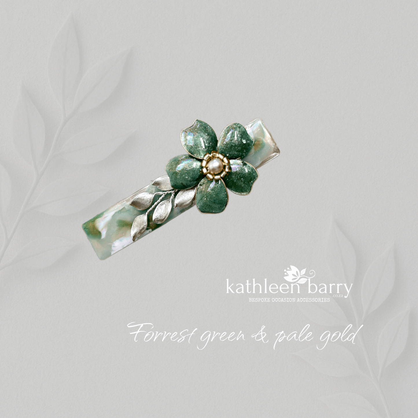 Floral Resin Hair Clip – Custom Colour & Finish Options