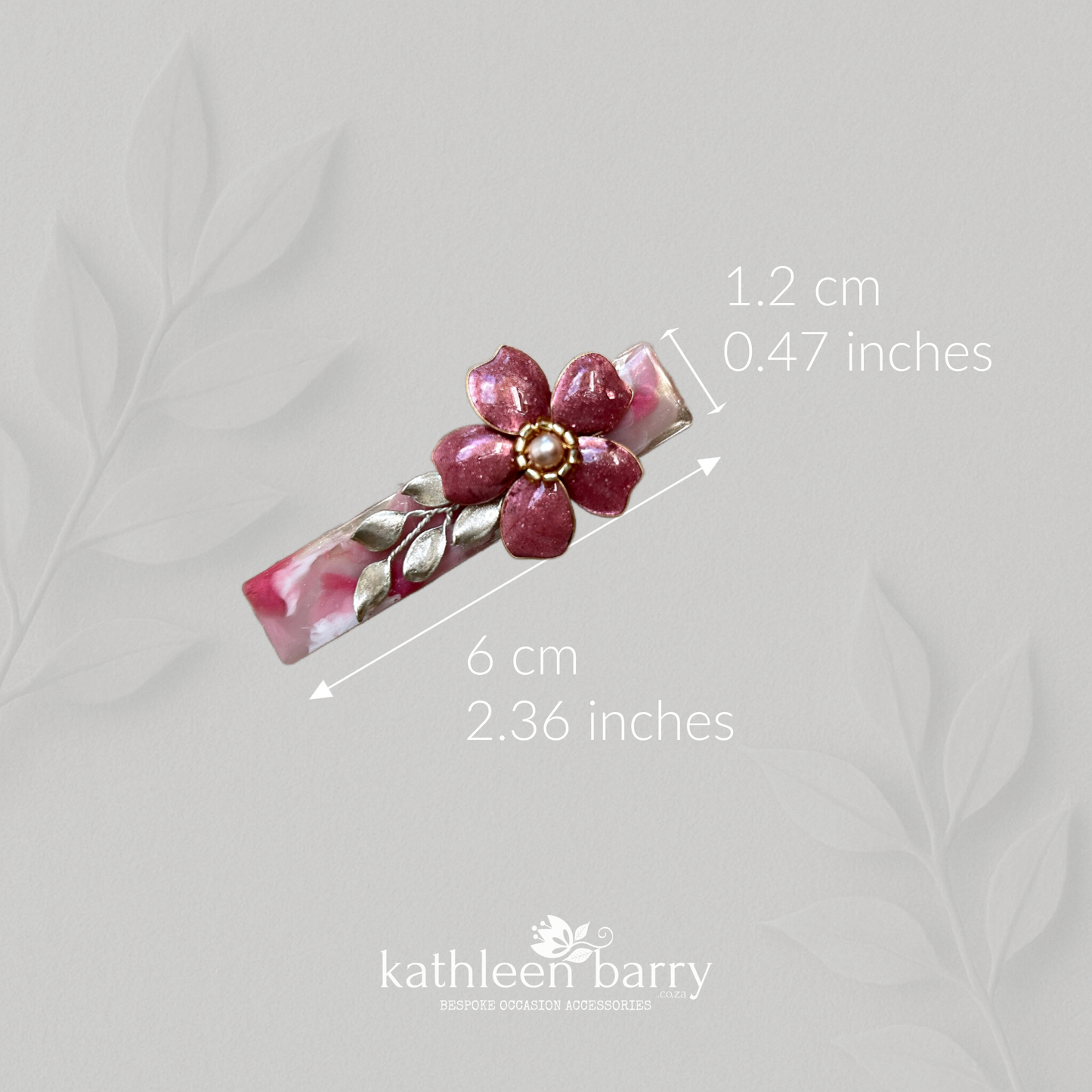 Floral Resin Hair Clip – Custom Colour & Finish Options