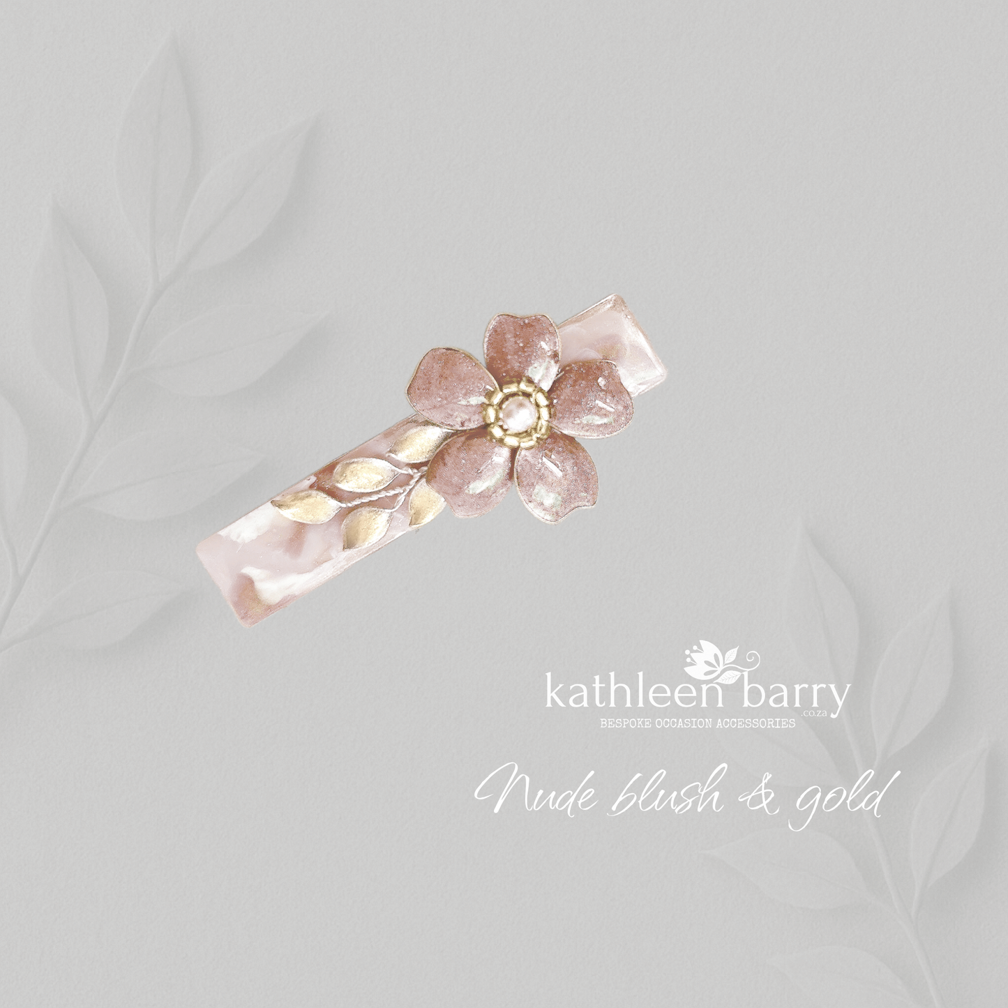 Floral Resin Hair Clip – Custom Colour & Finish Options