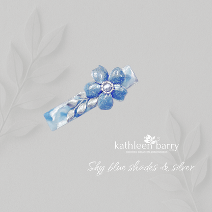 Floral Resin Hair Clip – Custom Colour & Finish Options