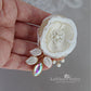 Genevieve fabric flower hair clip - assorted colors available custom colors to order