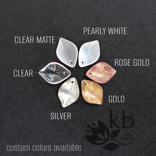 Greek Orthodox Stefana wedding circlet crown set - leaves (set of two) Available in silver, gold or rose gold finish