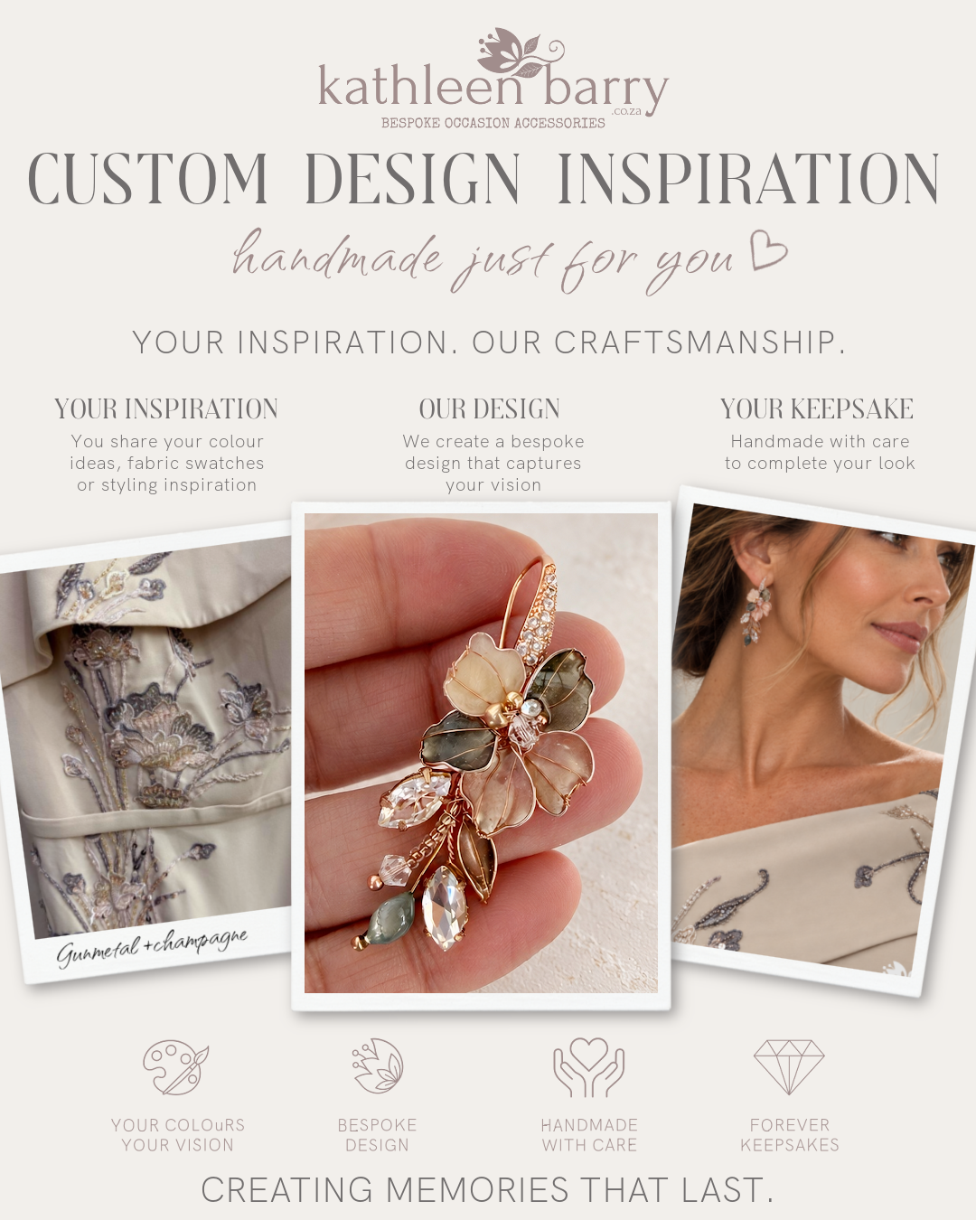 Janelle Floral Statement Earrings – Custom Color Formal Occasion Earrings