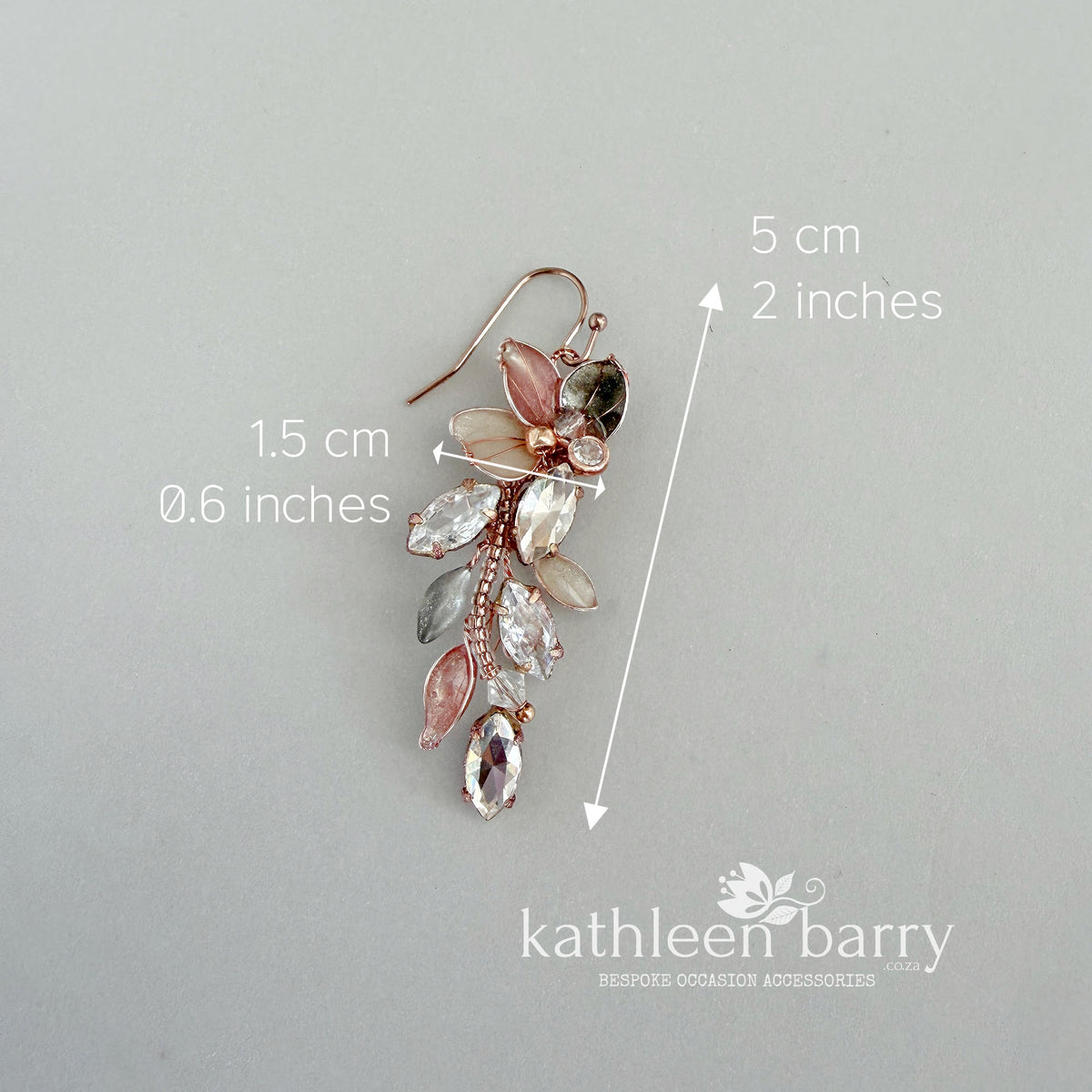 Janelle style 2 Floral Statement Earrings – Custom Color Formal Occasion Earrings