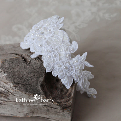 Bridal lace headpiece - head band - wedding headband bandeau - Jasmine Tookes Inspired