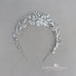 CUSTOM ORDER FOR Julia, LEAF DETAIL WINTER INSPIRED WEDDING TIARA – CUSTOM COLORS AVAILABLE