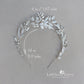 CUSTOM ORDER FOR Julia, LEAF DETAIL WINTER INSPIRED WEDDING TIARA – CUSTOM COLORS AVAILABLE