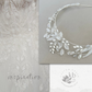 CUSTOM ORDER FOR Julia, LEAF DETAIL WINTER INSPIRED WEDDING TIARA – CUSTOM COLORS AVAILABLE