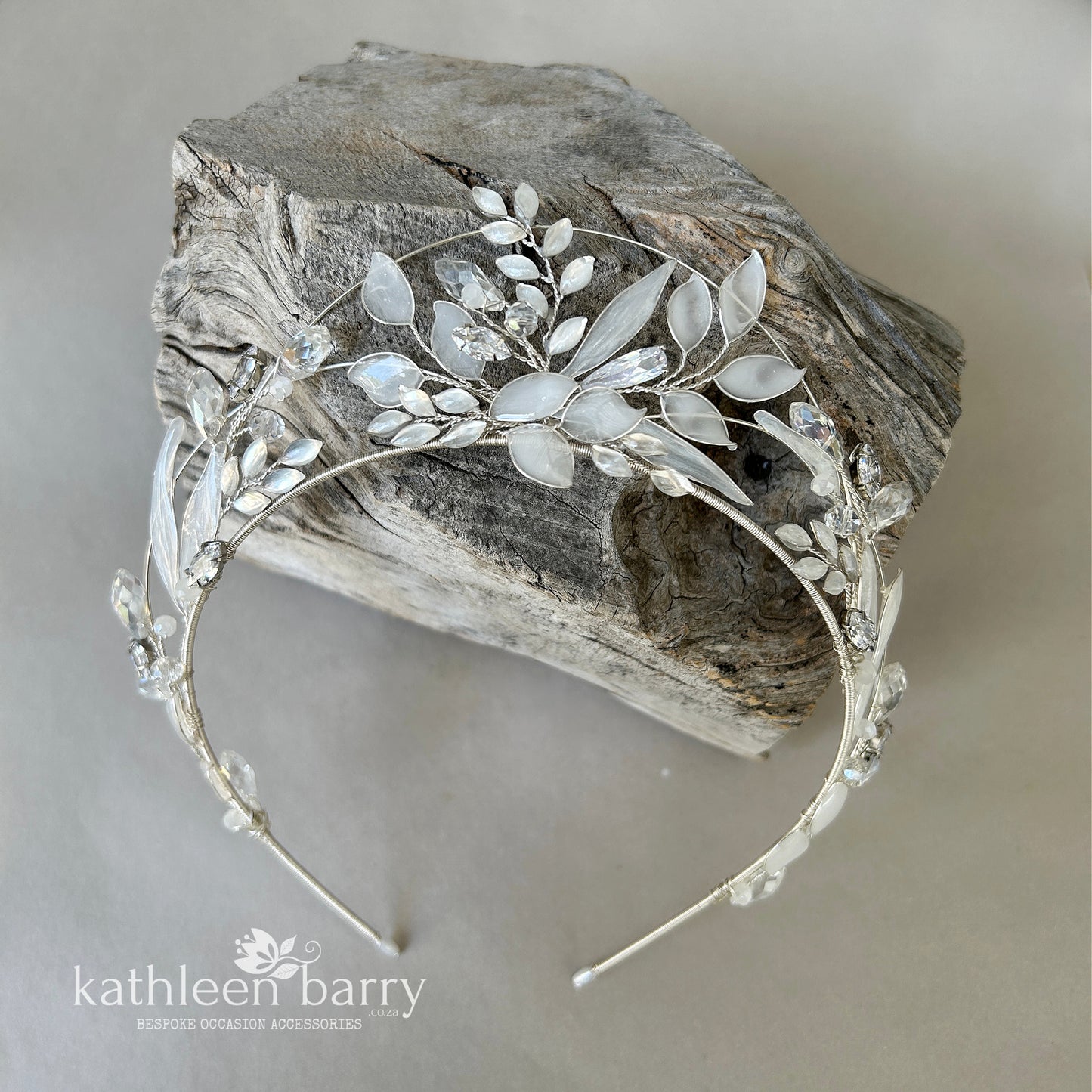 CUSTOM ORDER FOR Julia, LEAF DETAIL WINTER INSPIRED WEDDING TIARA – CUSTOM COLORS AVAILABLE
