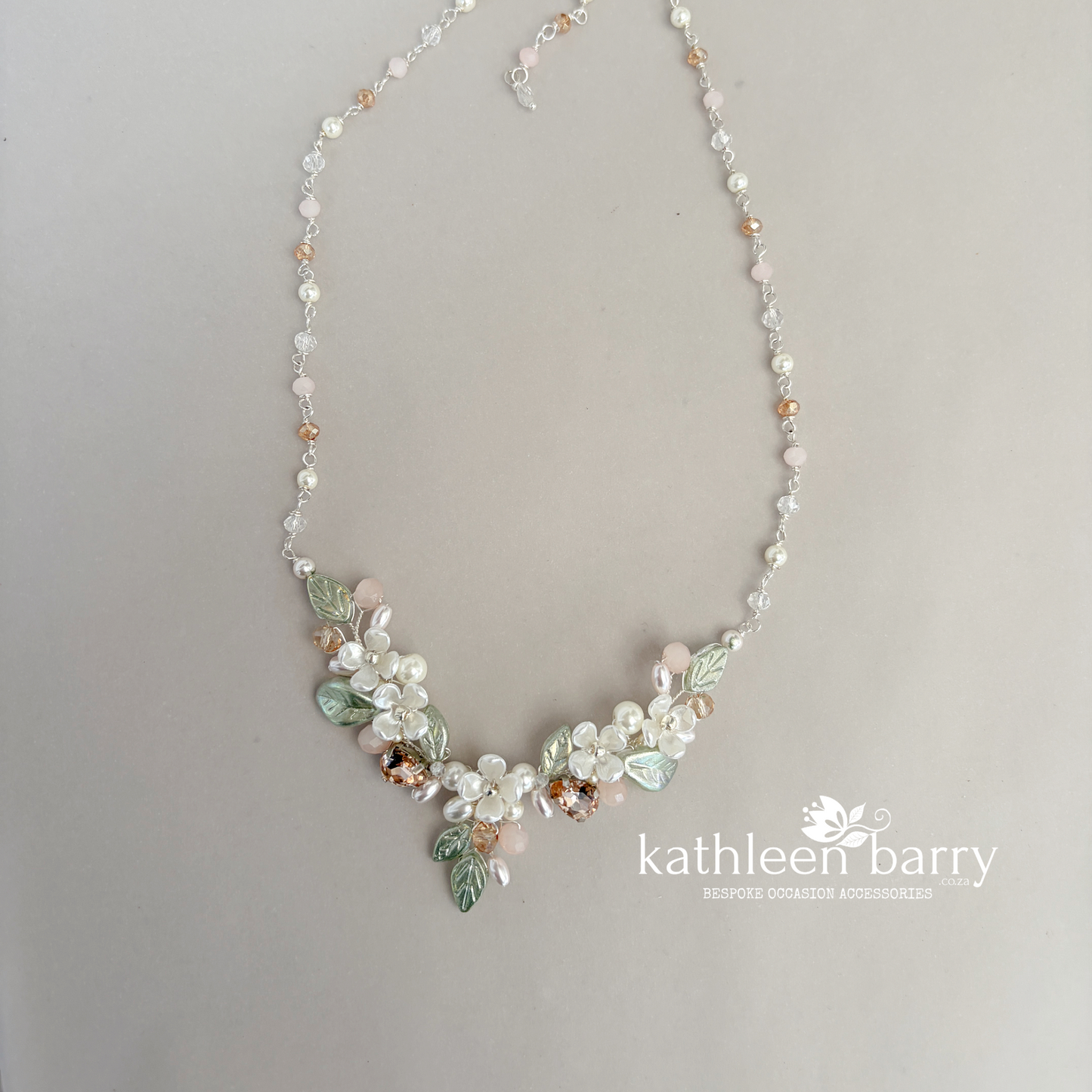 Kathy Classic Floral Pearl Bridal Necklace