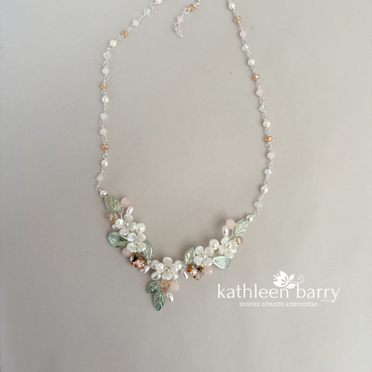 Kathy Classic Floral Pearl Bridal Necklace