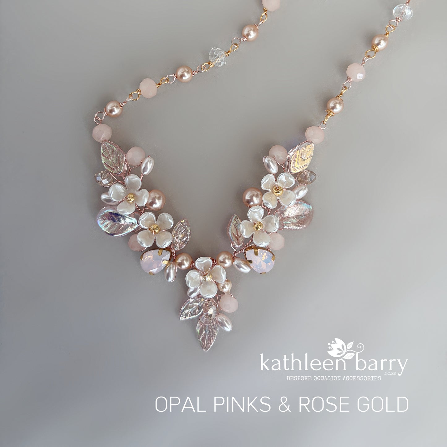 Kathy Classic Floral Pearl Bridal Necklace