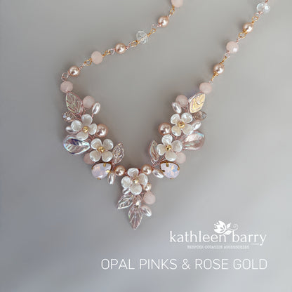 Kathy Classic Floral Pearl Bridal Necklace