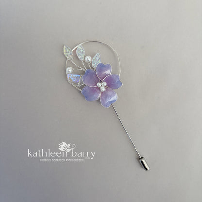 Ombre Heirloom boutonniere - Lapel pin - suit brooch (sold individually) Groom, groomsmen, Matric dance