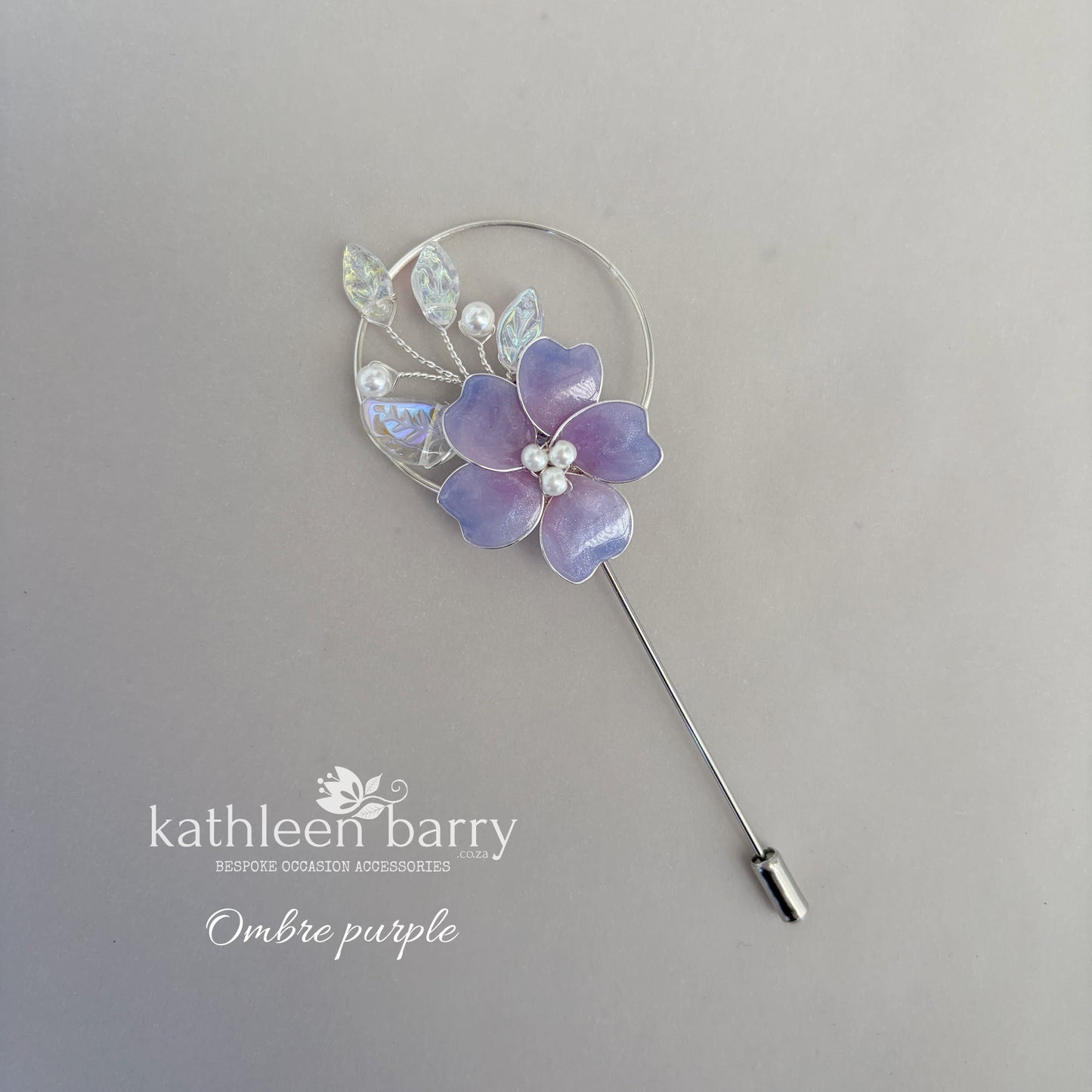 Ombre Heirloom boutonniere - Lapel pin - suit brooch (sold individually) Groom, groomsmen, Matric dance