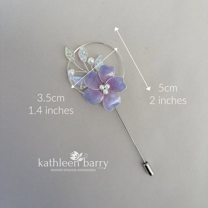Ombre Heirloom boutonniere - Lapel pin - suit brooch (sold individually) Groom, groomsmen, Matric dance