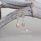 Pink, off white or ivory pearl drop wedding bridal earrings - Silver finish only