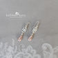 Pink, off white or ivory pearl drop wedding bridal earrings - Silver finish only