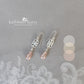 Pink, off white or ivory pearl drop wedding bridal earrings - Silver finish only