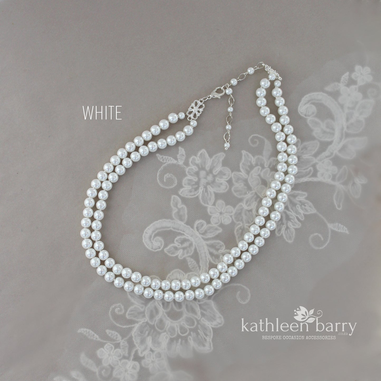 Magi double strand pearl choker necklace - Color Options Available