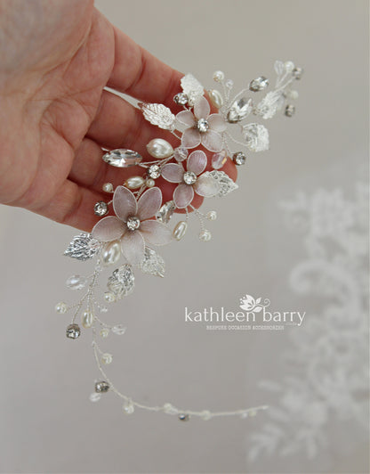 Megs dual style headband / vine wedding hairpiece floral bridal hairpiece