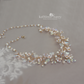 Floral statement wedding necklace bridal jewelry - Gold, silver or Rose Gold - STYLE: Kathy AB finish option