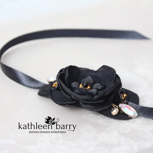 Prom corsage - Wrist corsage & matching boutonnier sold as a set or individually - colors to order