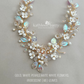Floral statement wedding necklace bridal jewelry - Gold, silver or Rose Gold - STYLE: Kathy AB finish option